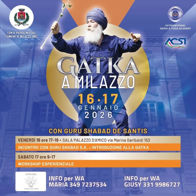 Gatka - l'arte marziale spirituale della spada indiana - sabato 16 e domenica 17 gennaio 2026